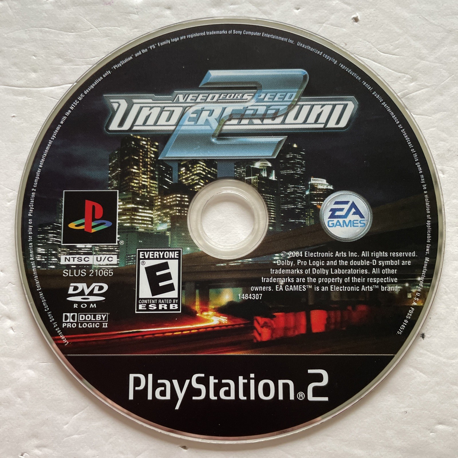 Need for Speed: Underground 2 (Sony PlayStation 2, 2004) Disc Only- Tested