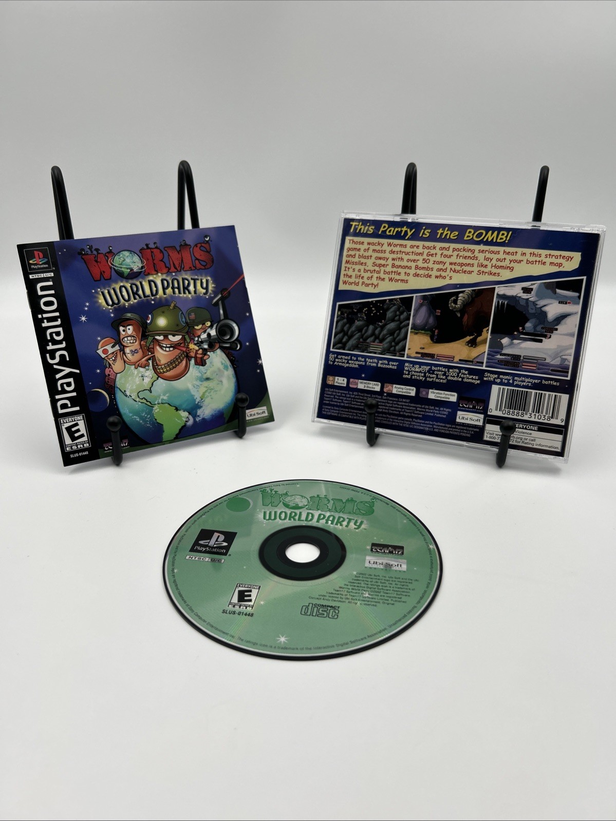 Worms World Party (Sony PlayStation 1 PS1, 2002) CIB Complete w/ Manual