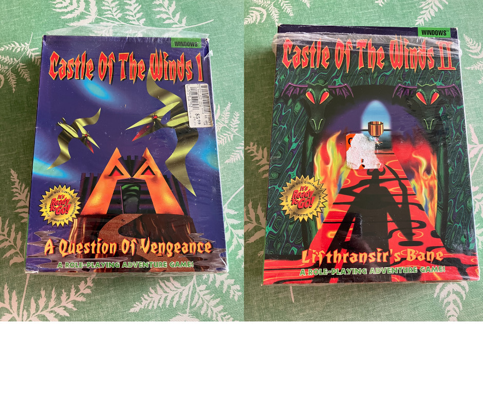 CASTLE OF THE WINDS 1 & 2 A QUESTION OF VENGEANCE, LIFTHRANSIR'S BANE PC VINTAGE