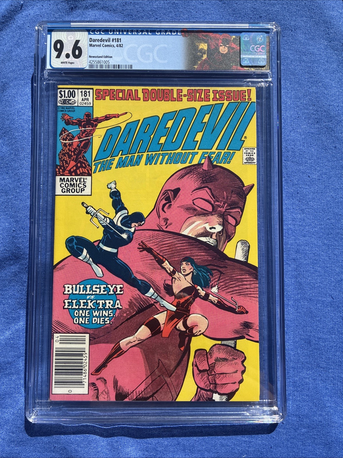 Daredevil #181 Newsstand Edition 1982 CGC 9.6 White Pages Custom Label