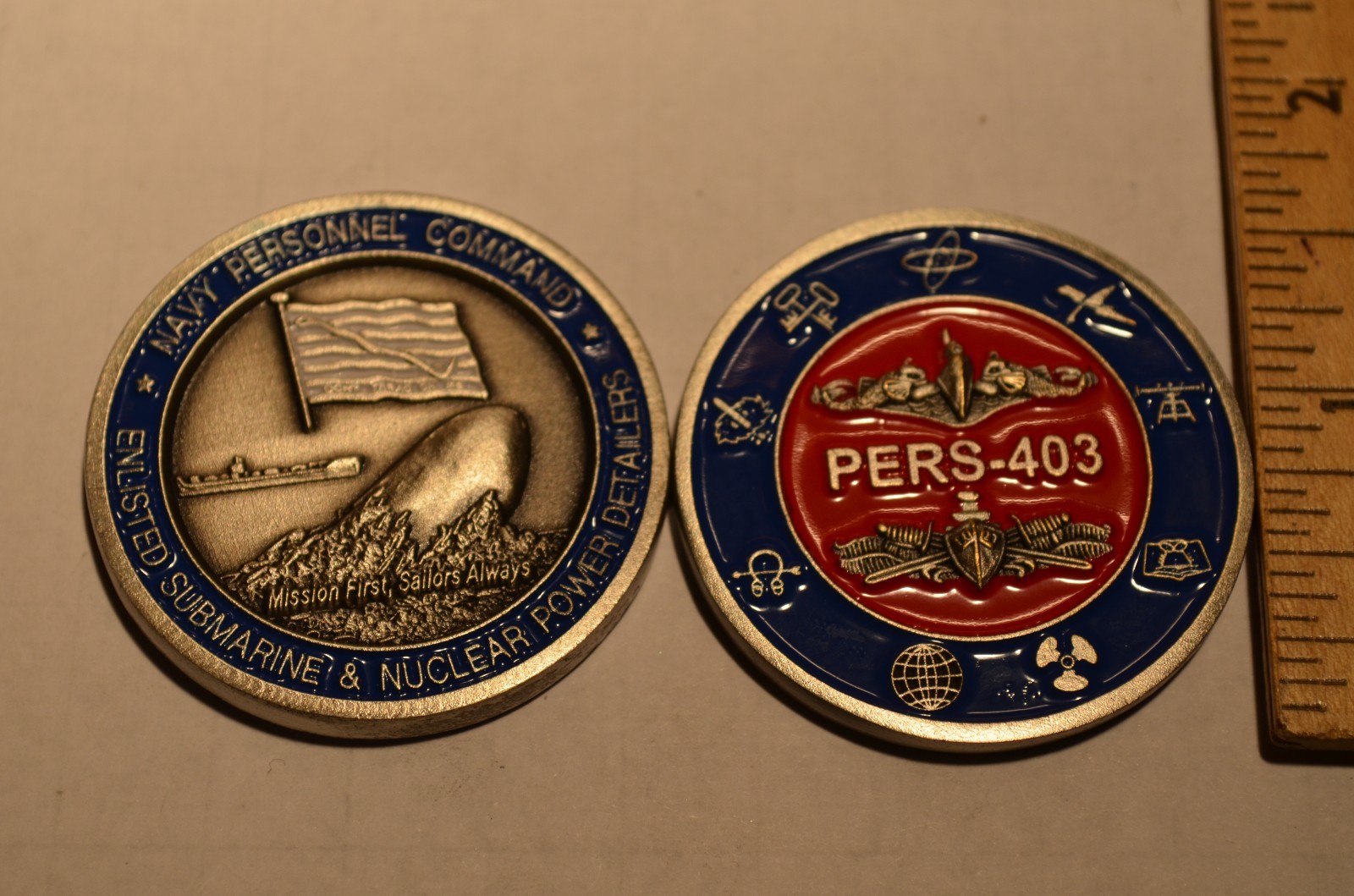 NAVY PERSONNEL COMMAND PERS 403 NUCLEAR SUB COIN