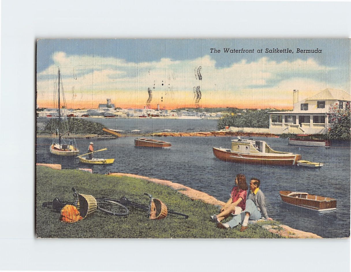 Postcard The Waterfront at Saltkettle Bermuda British Overseas Territory