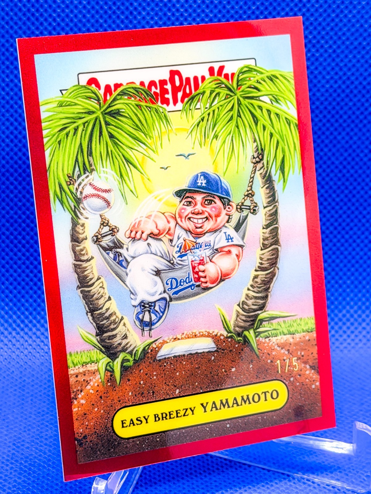 2026 Bowman Chrome YAMAMOTO #1 /5 RED Garbage Pail Kids Easy Breezy GPK #GPK-33