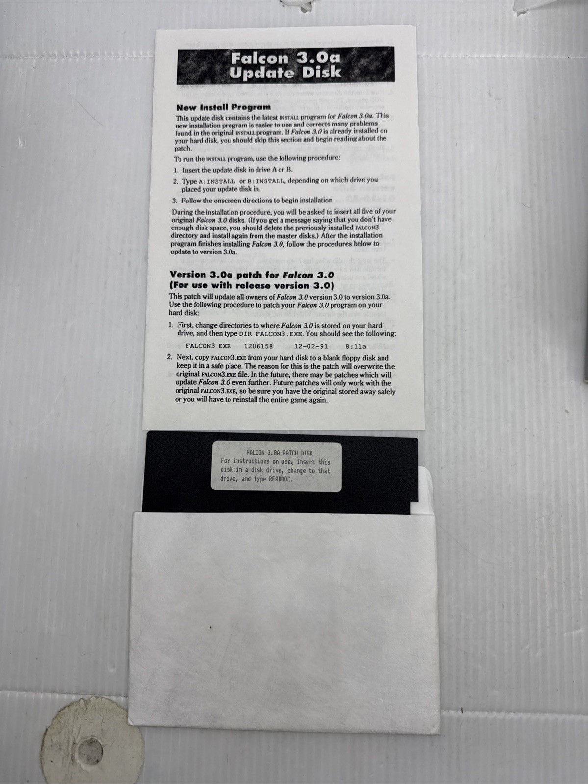 Falcon 3.0A Update Disk - Super Rare