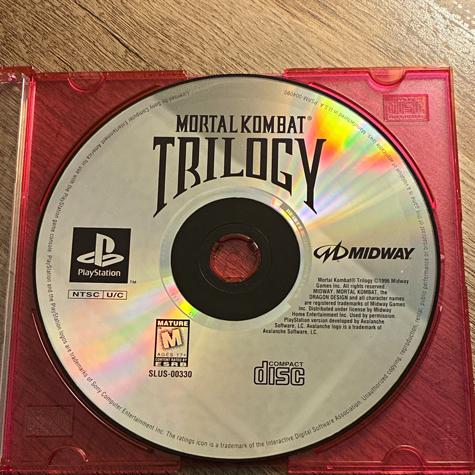 Midway Mortal Kombat Trilogy PS1 Disc Only NTSC-U/C M-Mature 1996/TESTED 