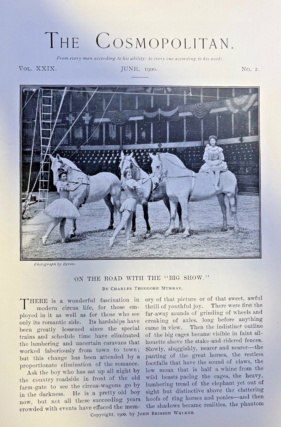 1900 Traveling With the Circus illustrated