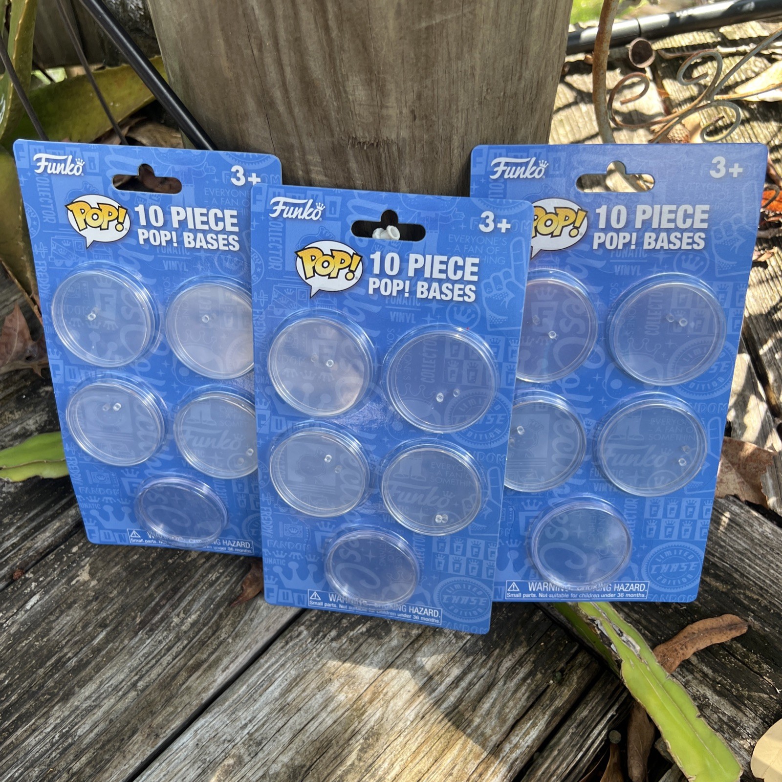 3 count of 10 30 Total Funko Pop Stand Bases Clear Pack of 10 (FUN51033)