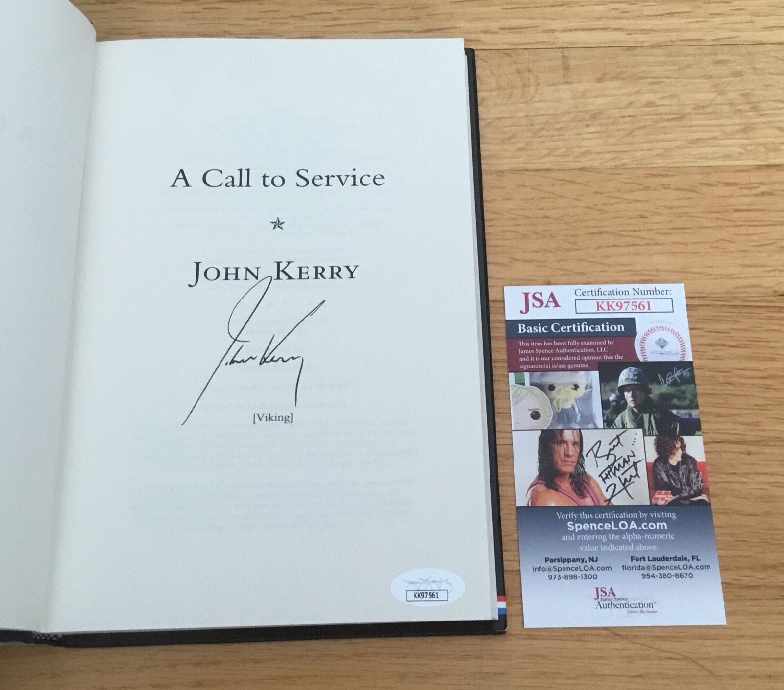 John Kerry Secretary State Senator Signed Autograph Call To Service Book JSA COA