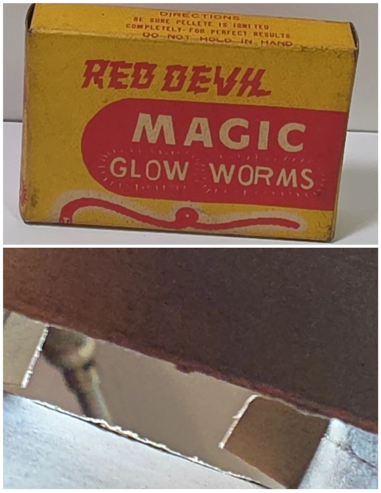 60 's Vintage Empty Magic Glow Worms Box Red Devil JRR52