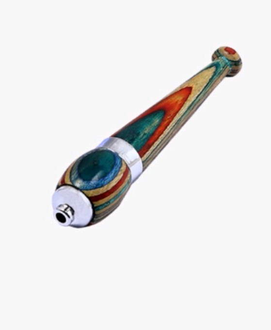4 Inch Rainbow Zeppelin Smokeless Tobacco Pipe- Screen Included