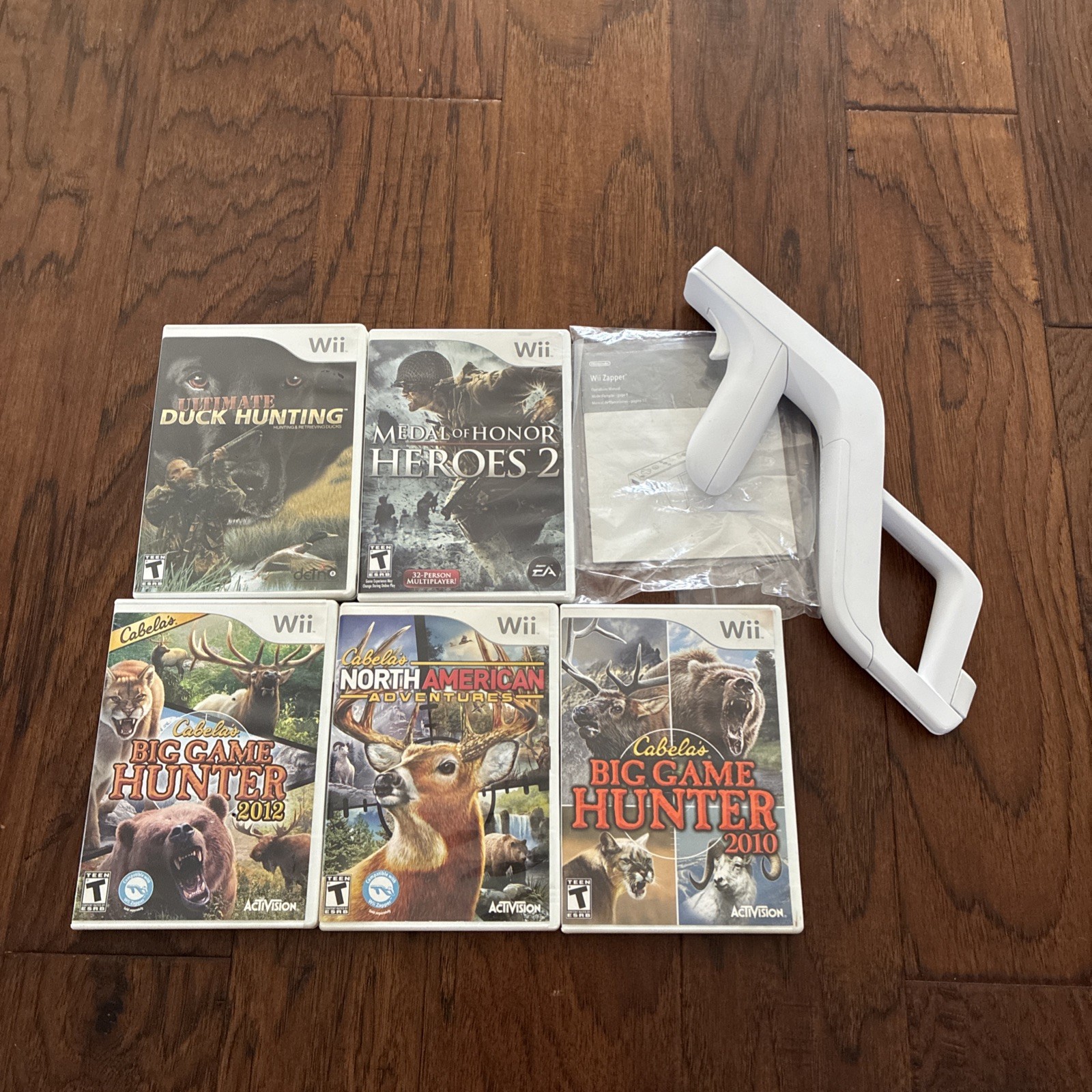 Nintendo Wii Cabela’s Hunting Deer Big Buck Big Game Lot W/ Zapper Gun + More