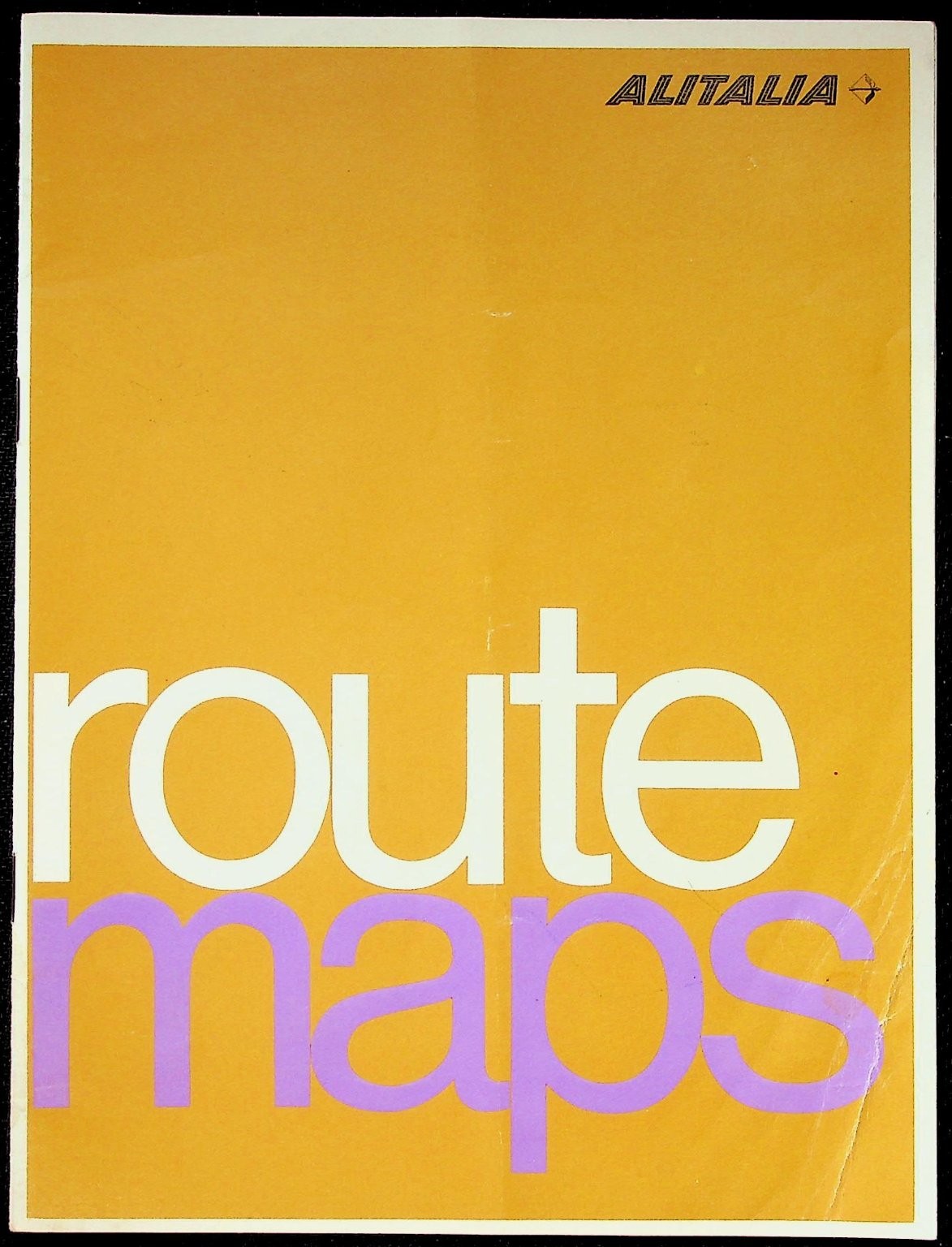 Vintage Alitalia Route Map Booklet 1967 Airline Collectible Aviation