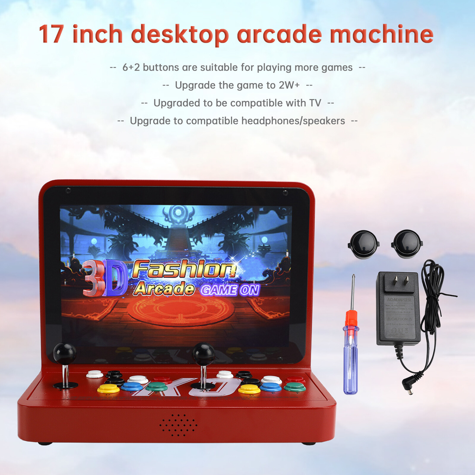 23000 Games in 1 Box Arcade Game Console 17-inch HD Screen Game Console 3D Games