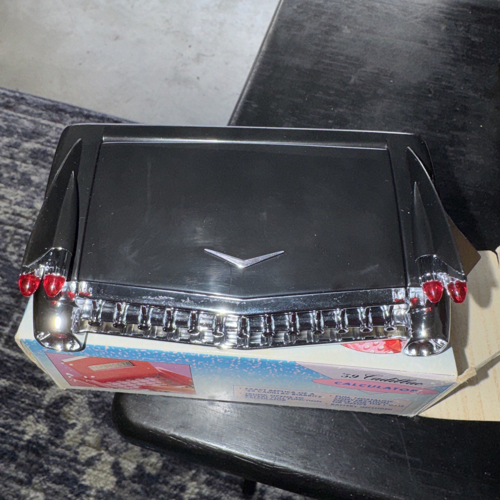 VINTAGE MARKSMAN 1959 BLACK CADILLAC '59  CALCULATOR.   IN BOX