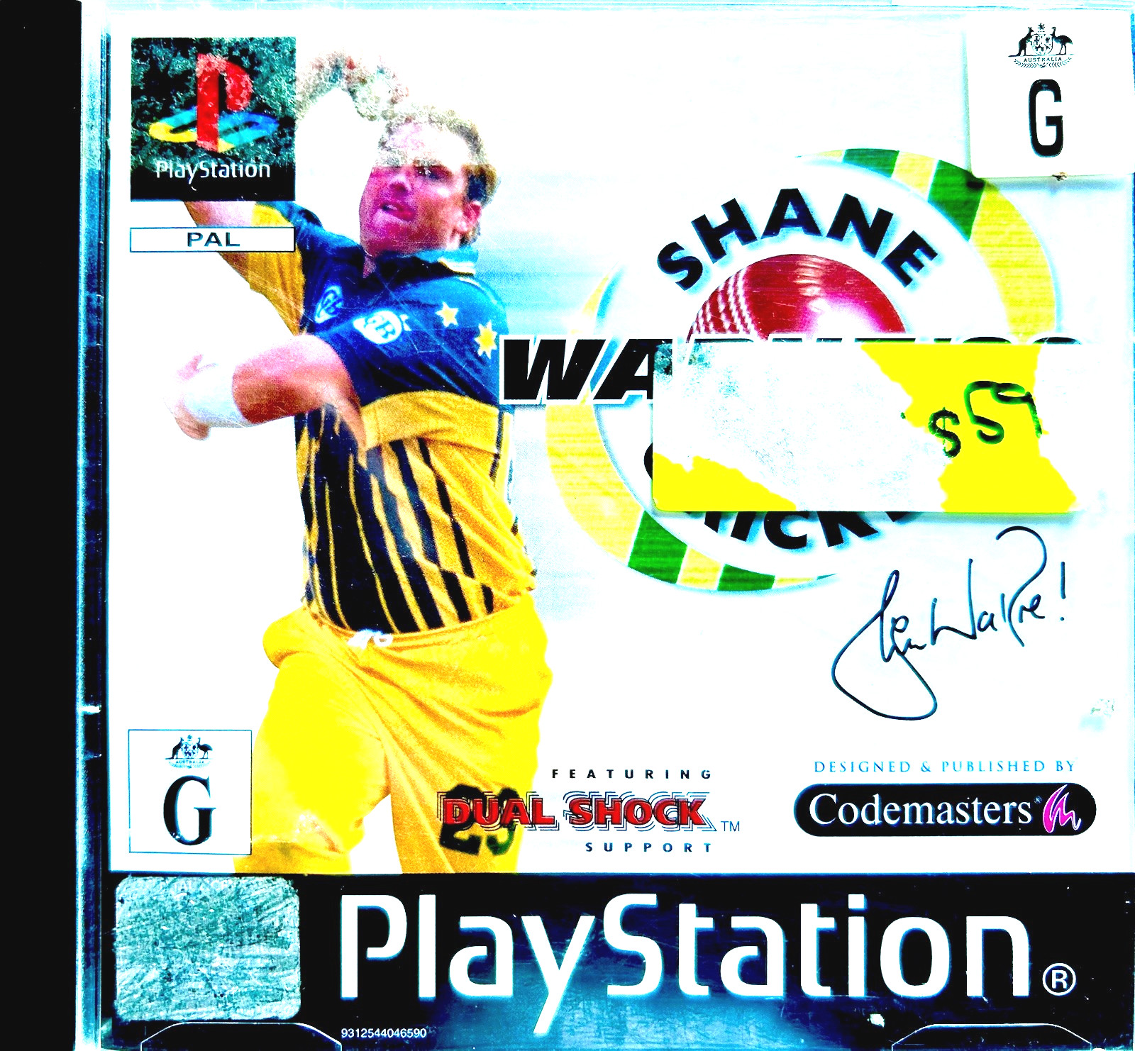 Shane Warne '99 Cricket PS1 (Codemasters 1999, Sony PlayStation 1) Game