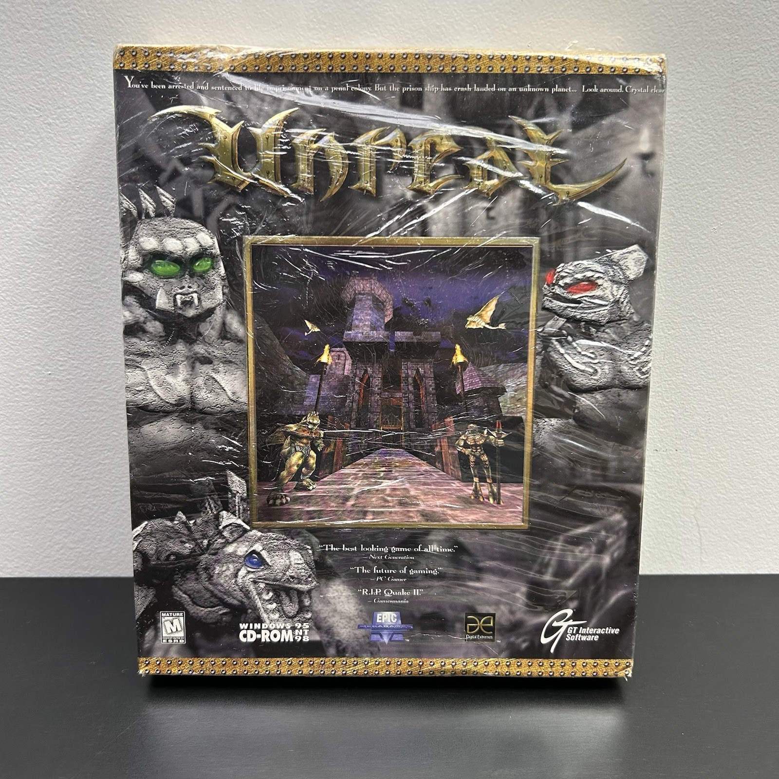 Unreal PC 1998 Big Box Game Windows 95 98 GT Interactive Epic New Sealed