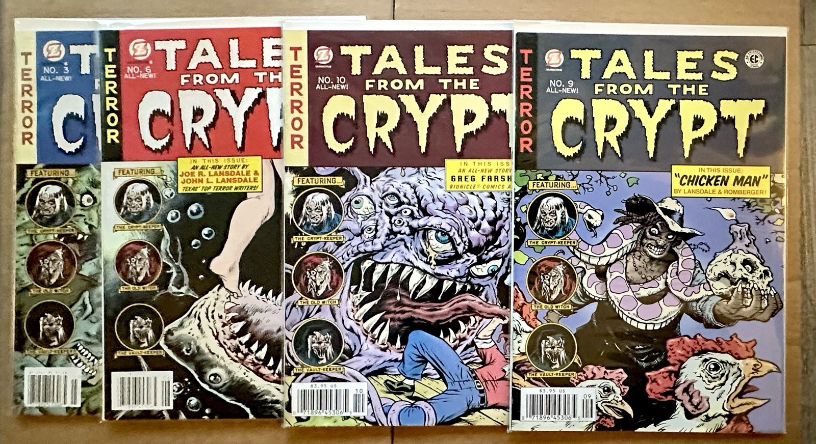 Tales From The Crypt 4 Comic Lot #3,6,9,10 (Papercutz 2007) Steve Mannion Covers