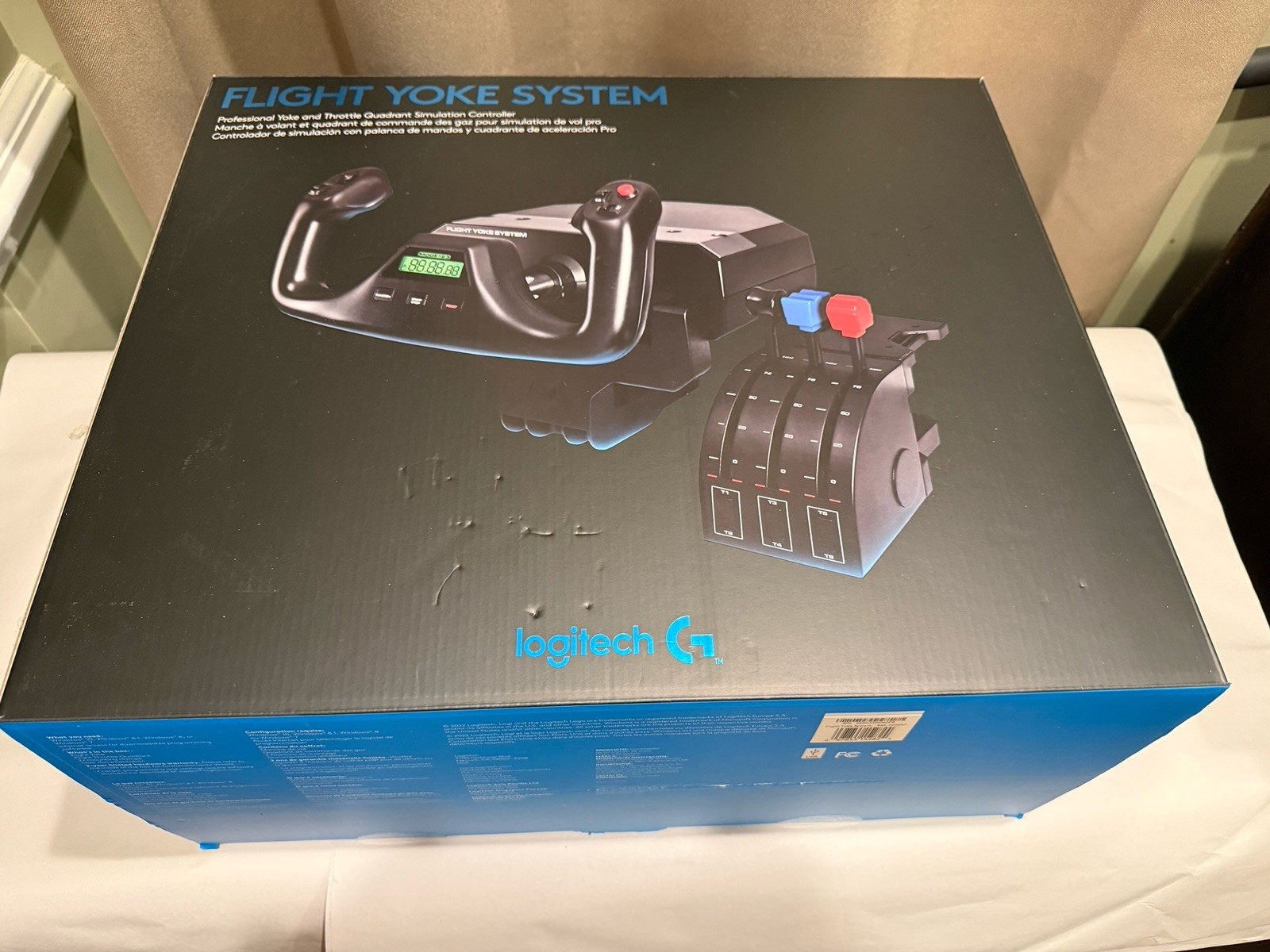 💙Logitech Saitek Pro Flight Yoke System ~JU0025 simulator Controls