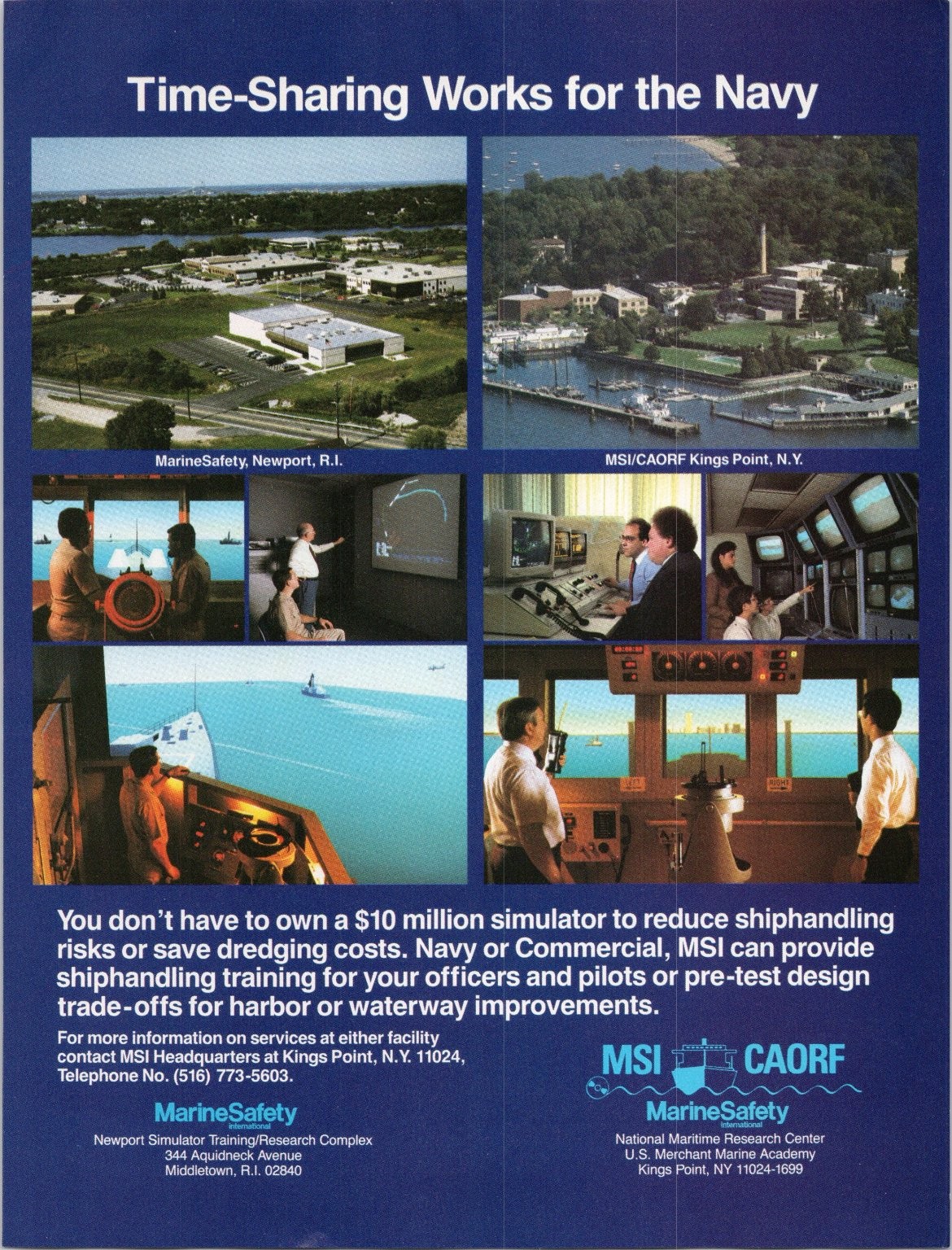 MarineSafety Navy Ship Simulator Vintage Print Ad 1989 Maritime Training