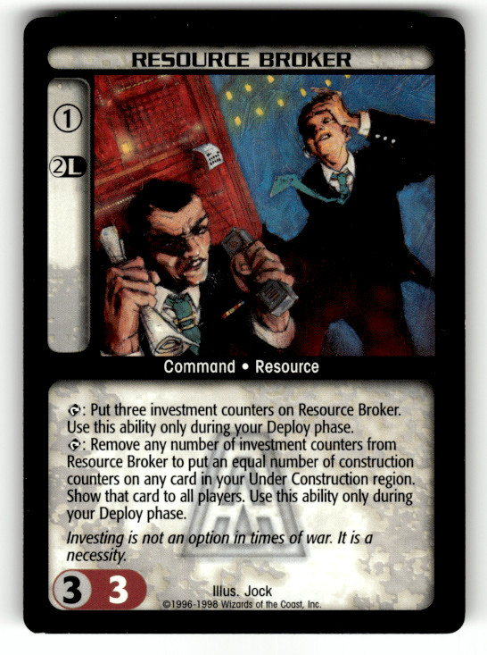BattleTech Resource Broker 1998 BattleTech CCG Wizards of the Coast