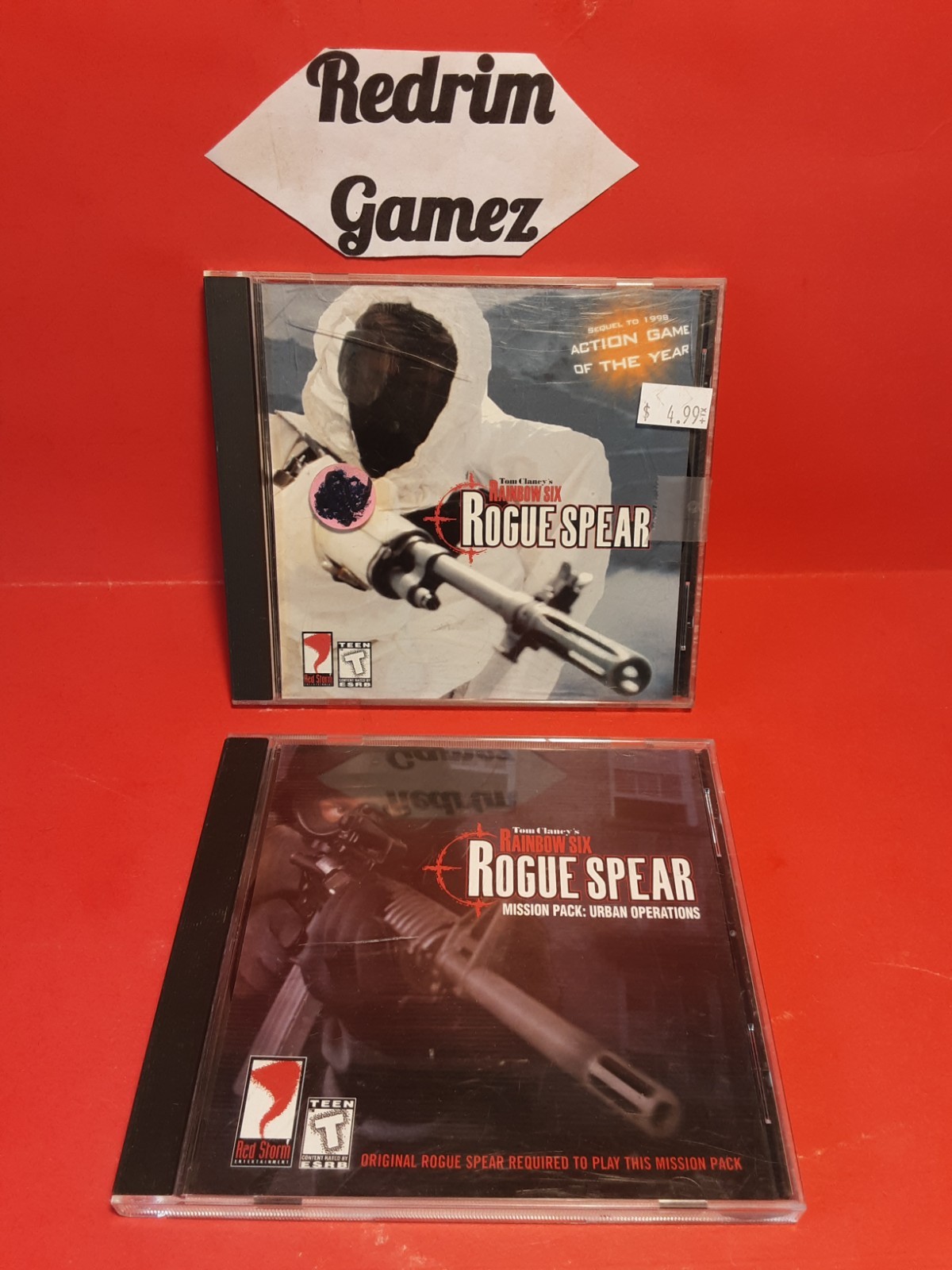 Rainbow Six Rogue Spear w/Urban Operations Pack Windows PC CD-Rom Video Games