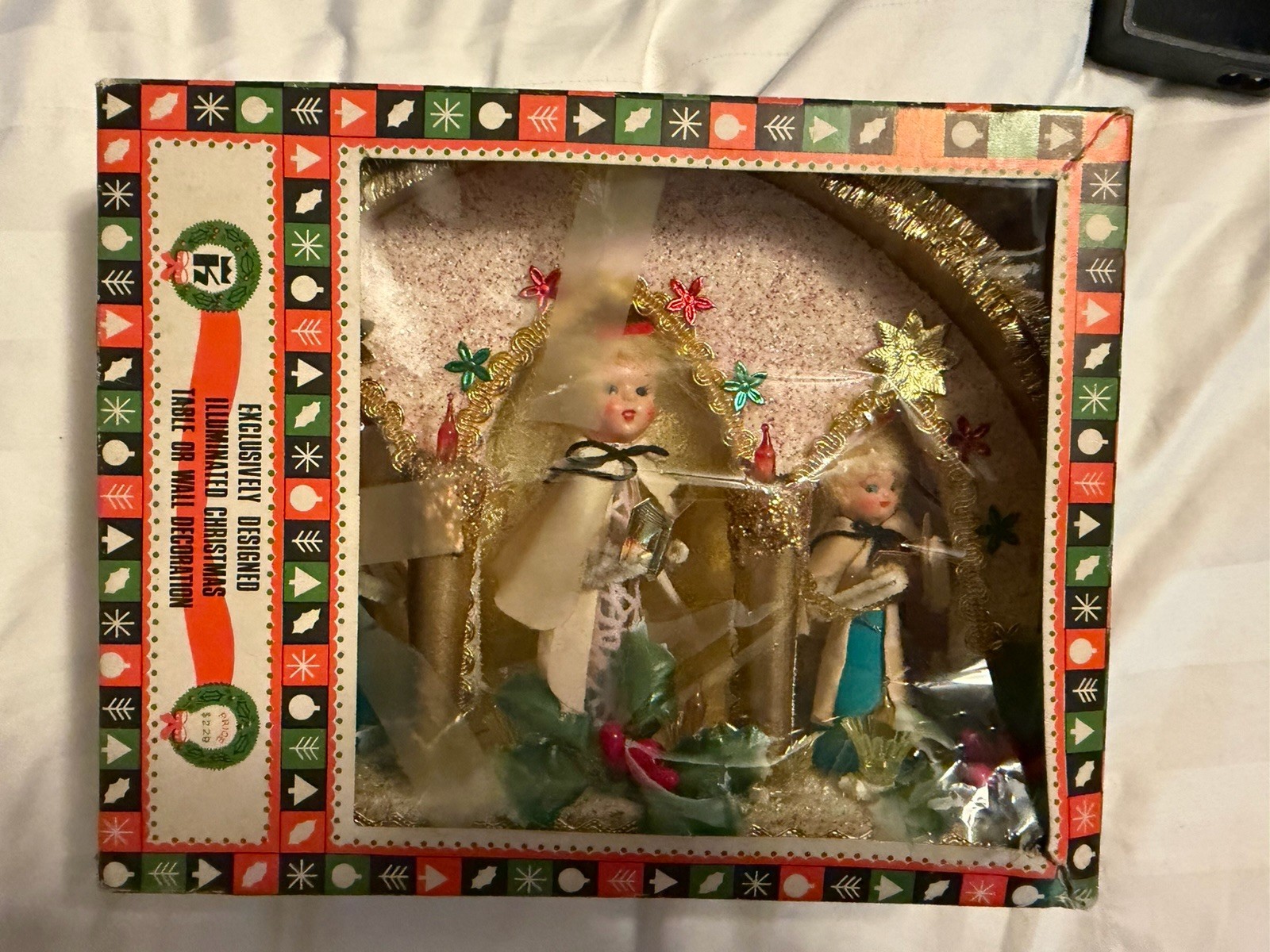 Vintage 1960s King Imports Christmas Shadow Box Wall Art Wall Art Made In Japan