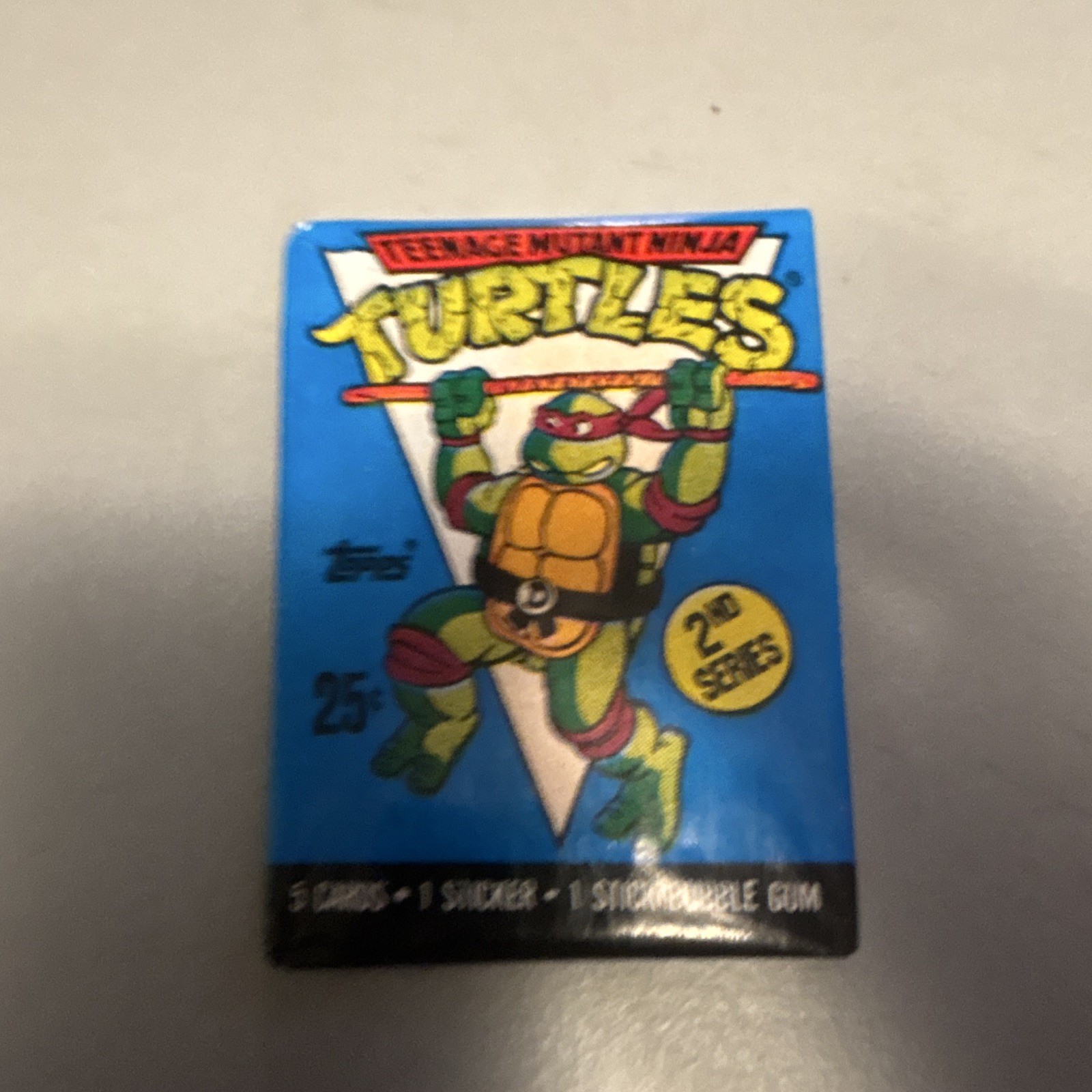 Topps 1989 TMNT 2nd Series Sealed Pack, 5 Cards + Sticker