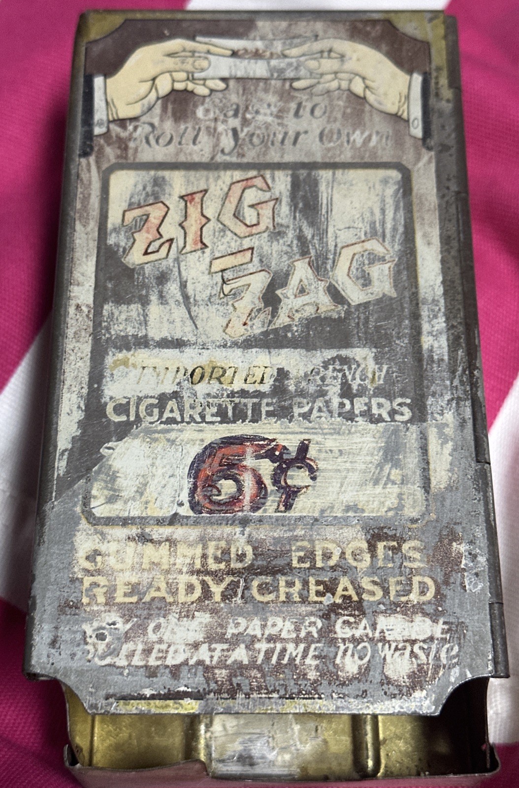 Zig Zag Cigarette Paper Wall Dispenser Advertising HTF 5 Cent Roll Your Own RARE