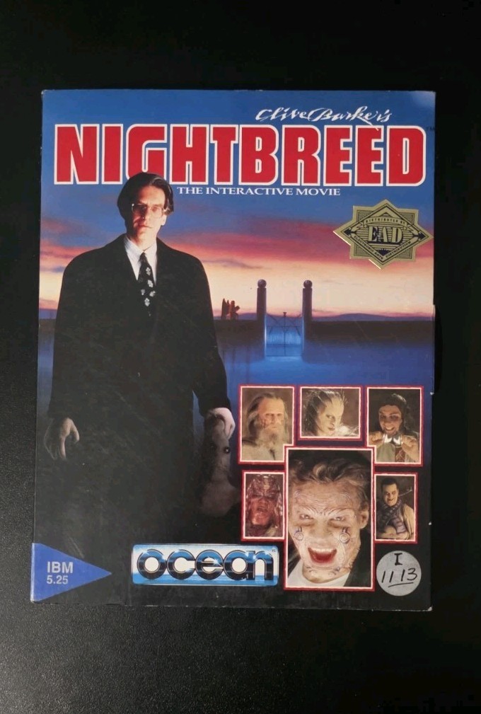 1990 Ocean Clive Barkers Nightbreed Big Box IBM 5.25 PC Game 