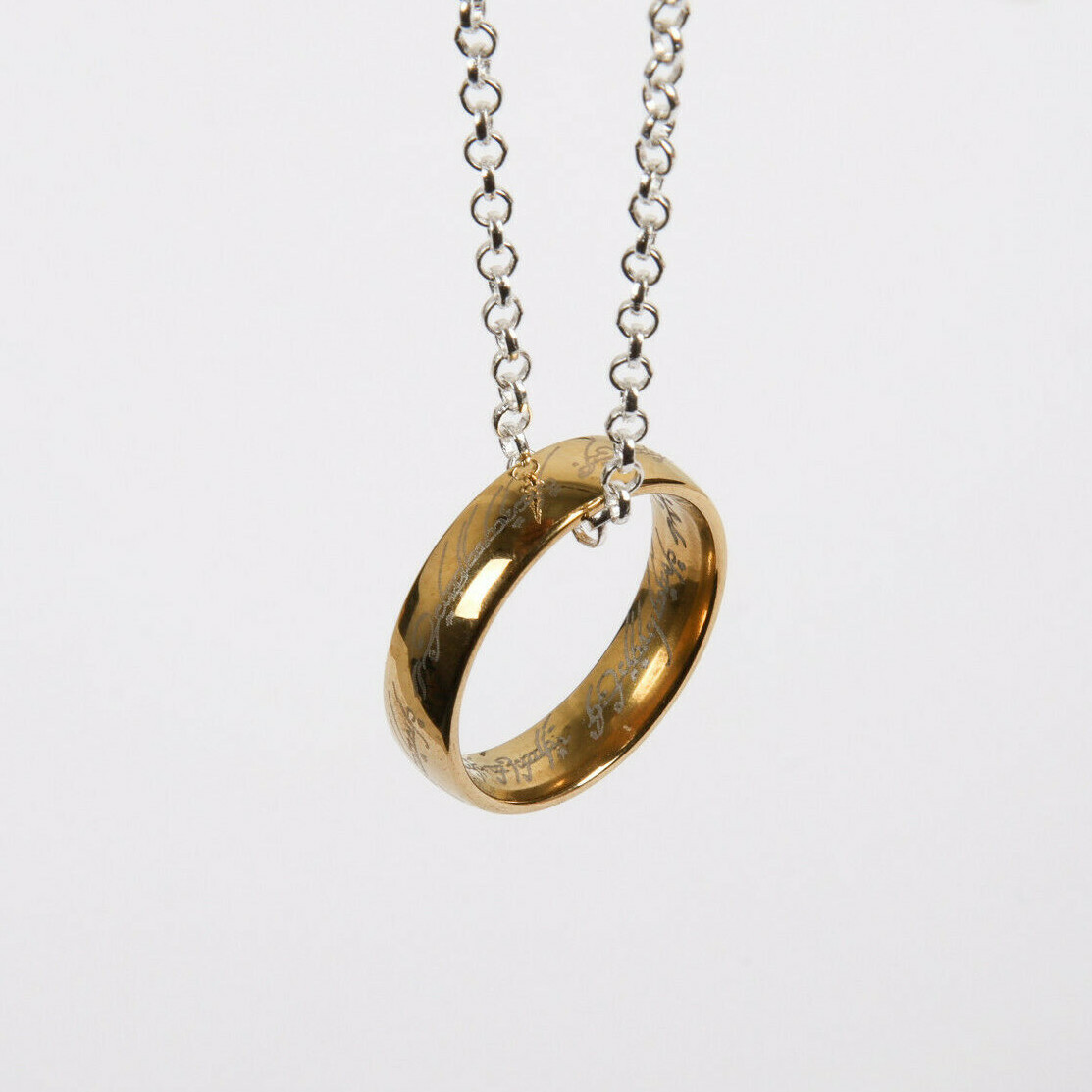 🔥The One Ring: Movie Replica with Necklace & Box • Lord of the Rings • Size 9