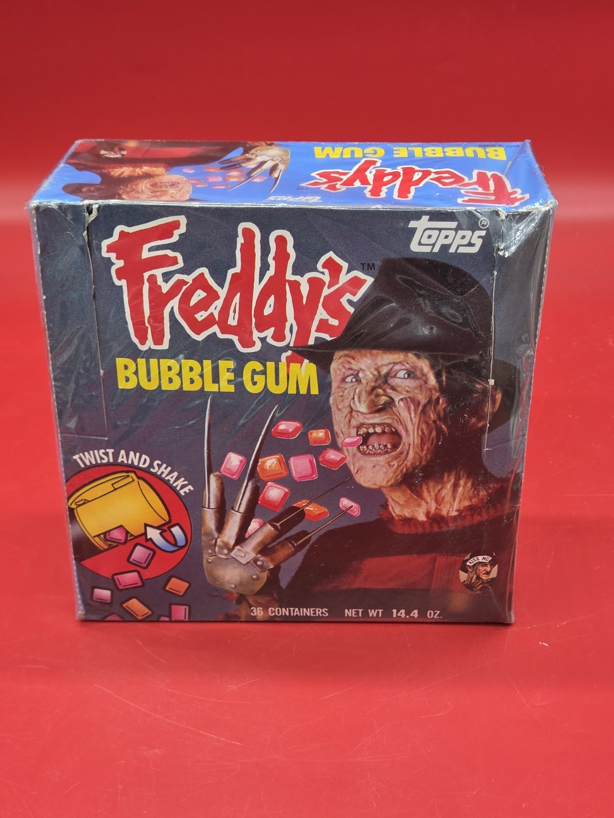 1989 Topps Freddy’s Bubble Gum Sealed Display Box 36 Ct Horror Collectible Rare