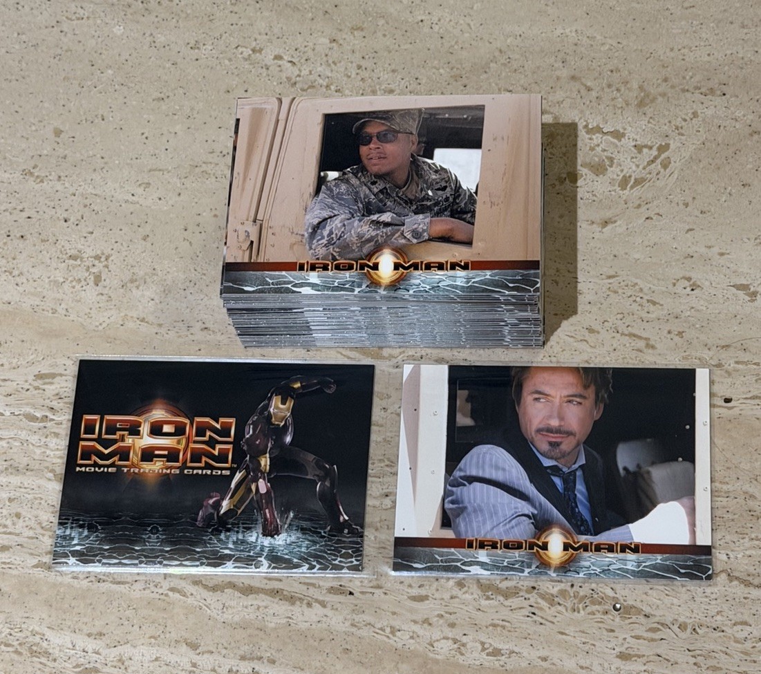 2008 Iron Man Complete Rittenhouse 70 Card Set Robert Downey Jr 1st Card RC
