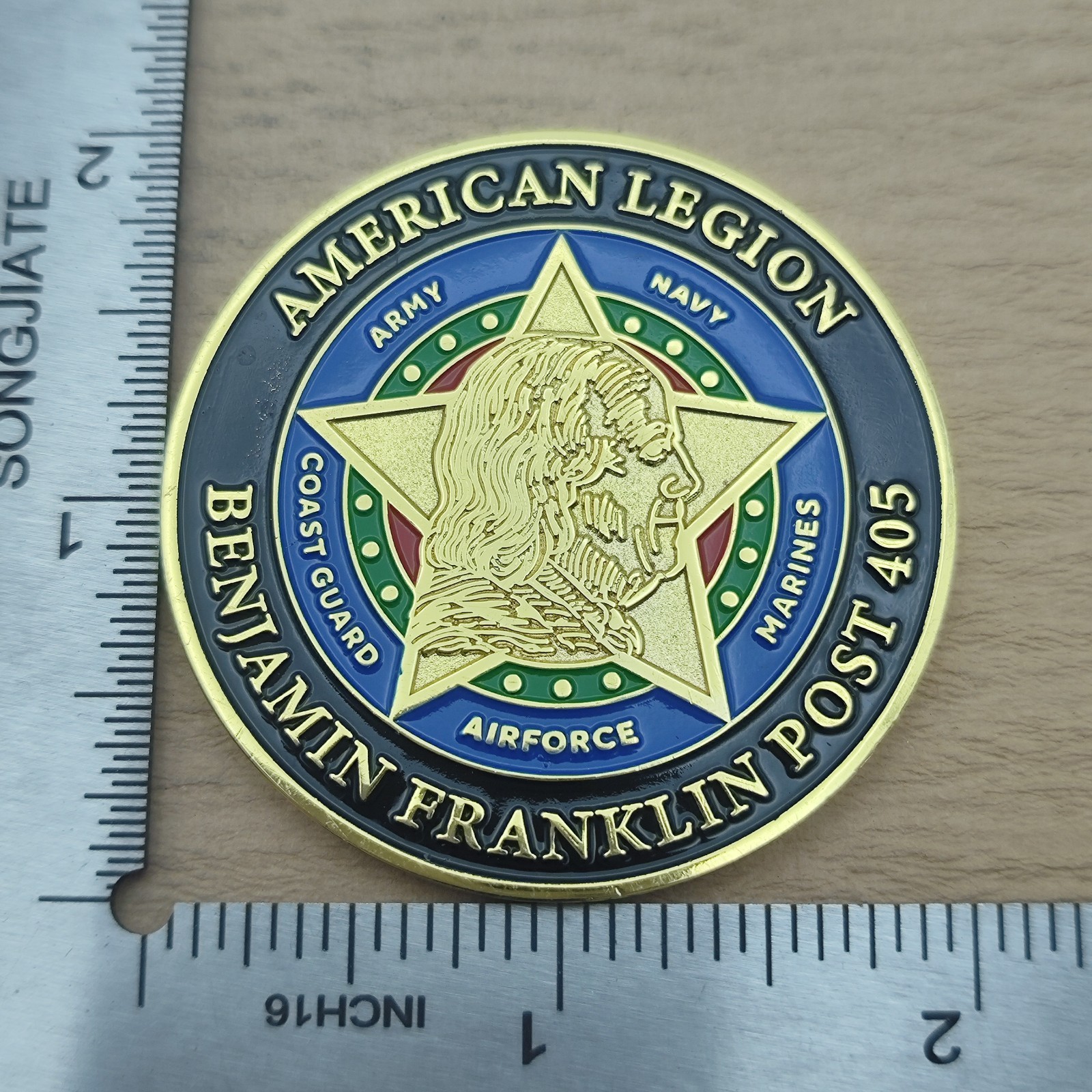 American Legion Benjamin Franklin Post 405 Challenge Coin
