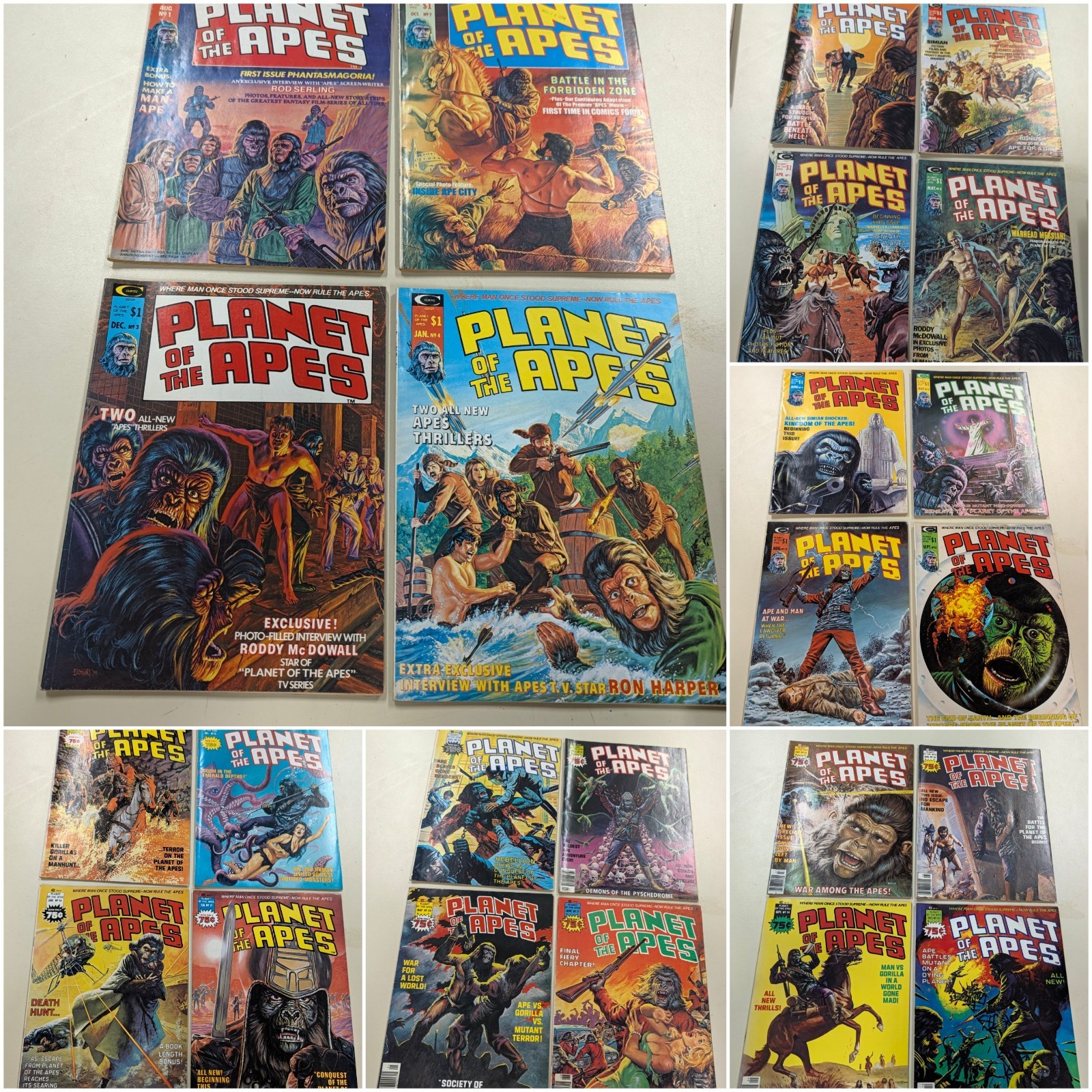 PLANET OF THE APES Comics Lot 1-29 NEAR COMPLETE SET Marvel Curtis 1974 No #13