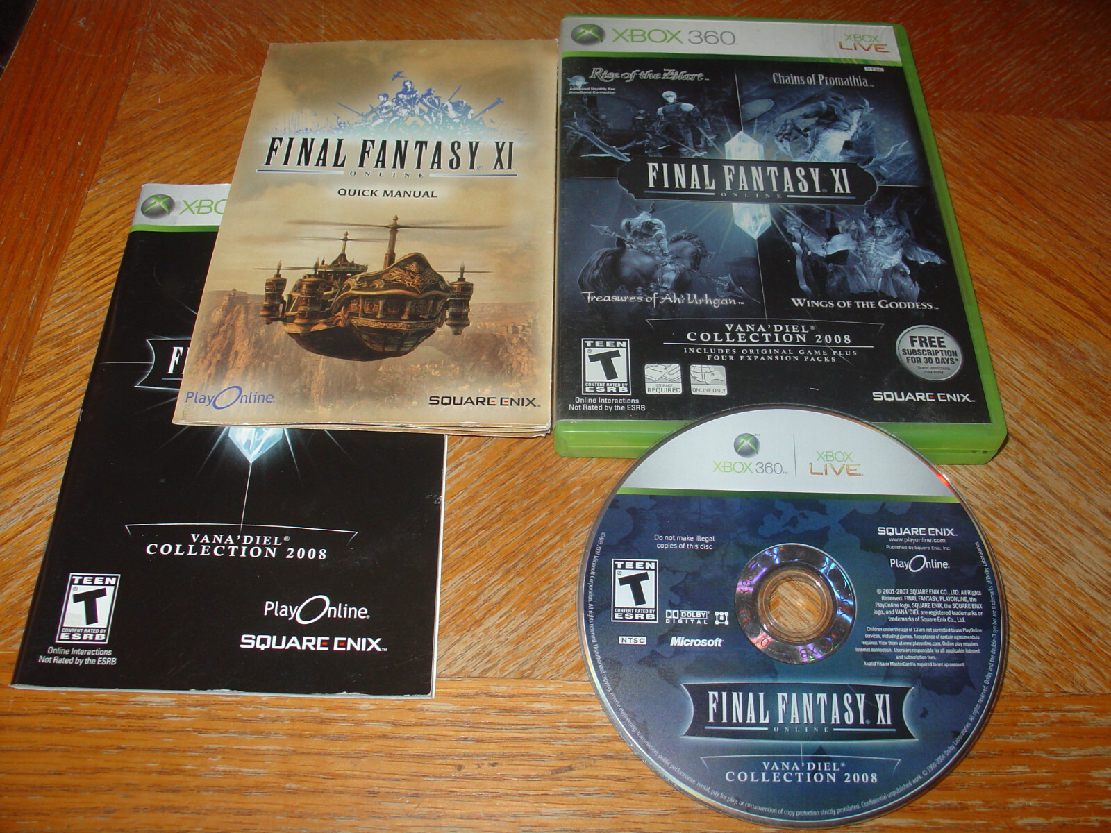 Final Fantasy XI Online Vana 'Diel Collection 2008 (Xbox 360, 2001-07)