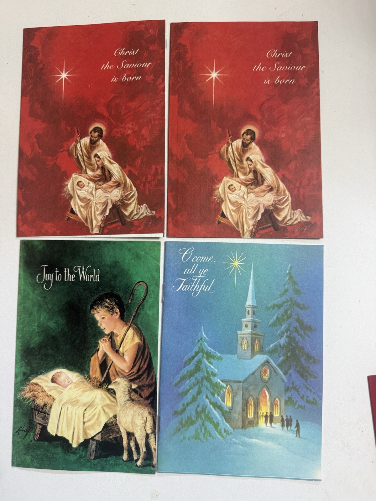 4 Vintage 1983-85 Guideposts Christmas Cards Religious Booklets 3 Designs