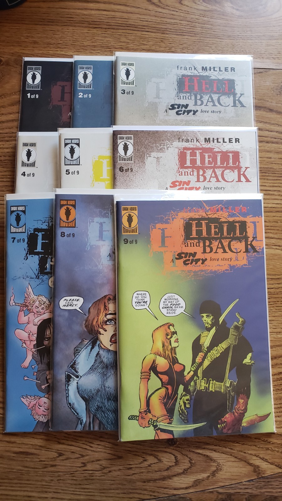 Sin City Hell and Back 1-9 Complete Frank Miller Set Dark Horse Comics 2000 NM