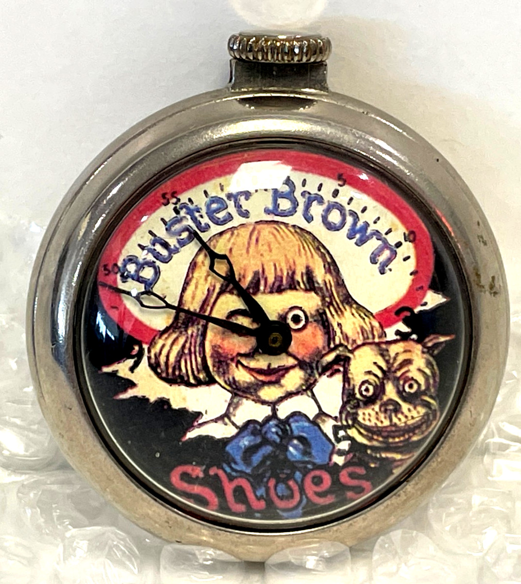 Vintage Buster Brown Shoes Pocketwatch  Still Ticks