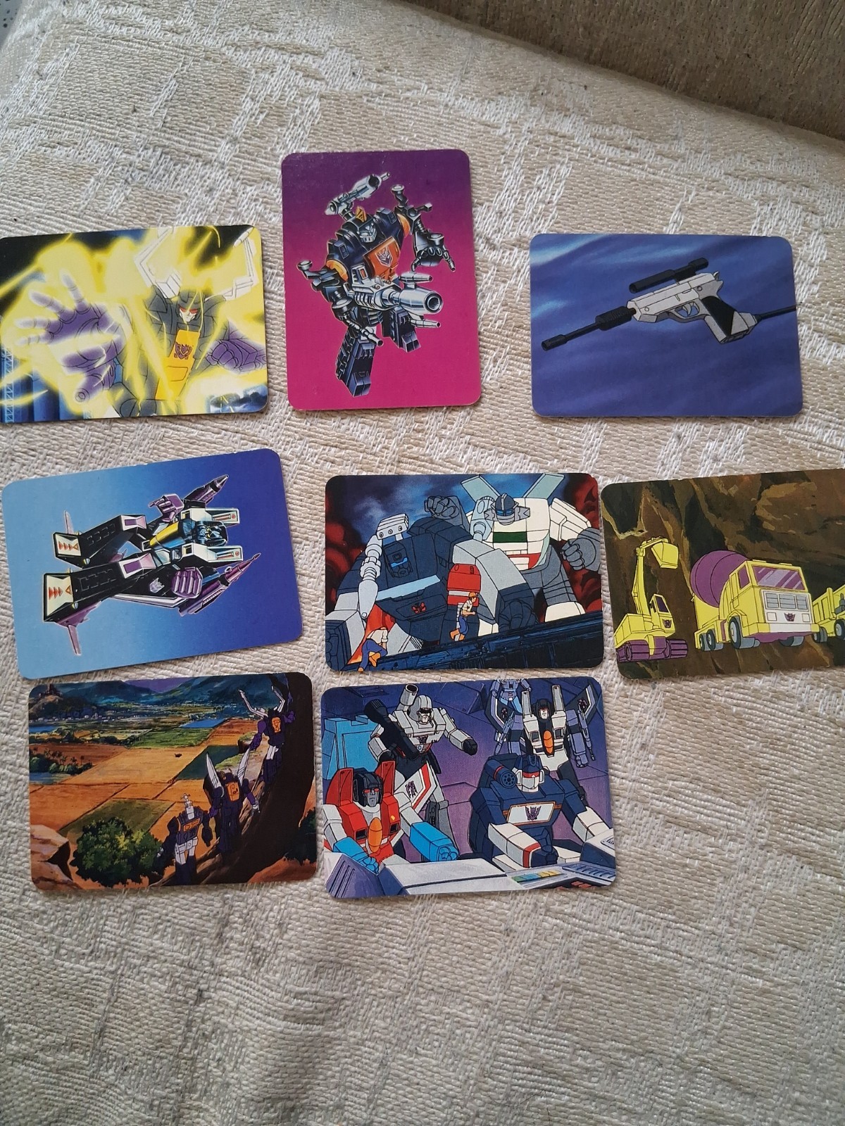 1985 Hasbro Transformers G1    Lot 8 Cards 101 114 127 132 141 168 178 188