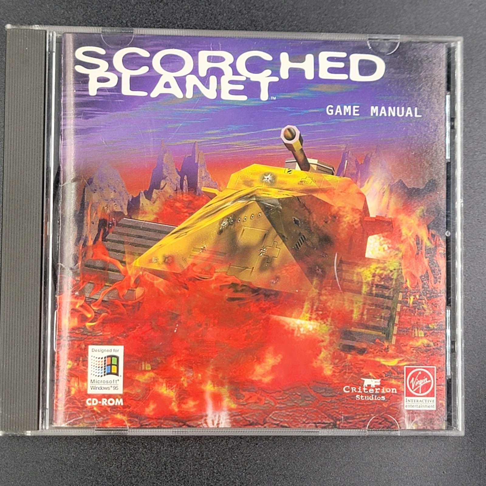 Scorched Planet PC CD-ROM 1996 W95 Criterion Studios Virgin Interactive +Manual