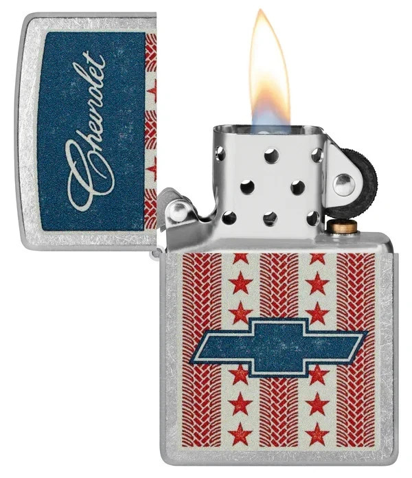 Zippo Chevrolet® Stars and Stripes Color Image Street Chrome 46783