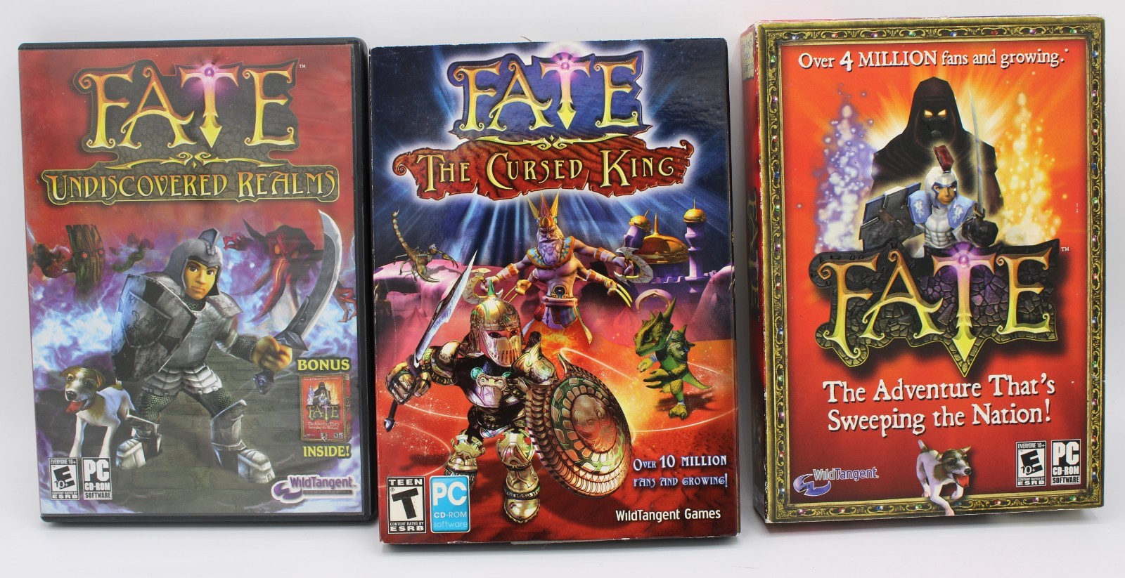 Vintage Video PC Game Retro Gaming Fate Lot of 3 Tested Cursed King Undisc Realm