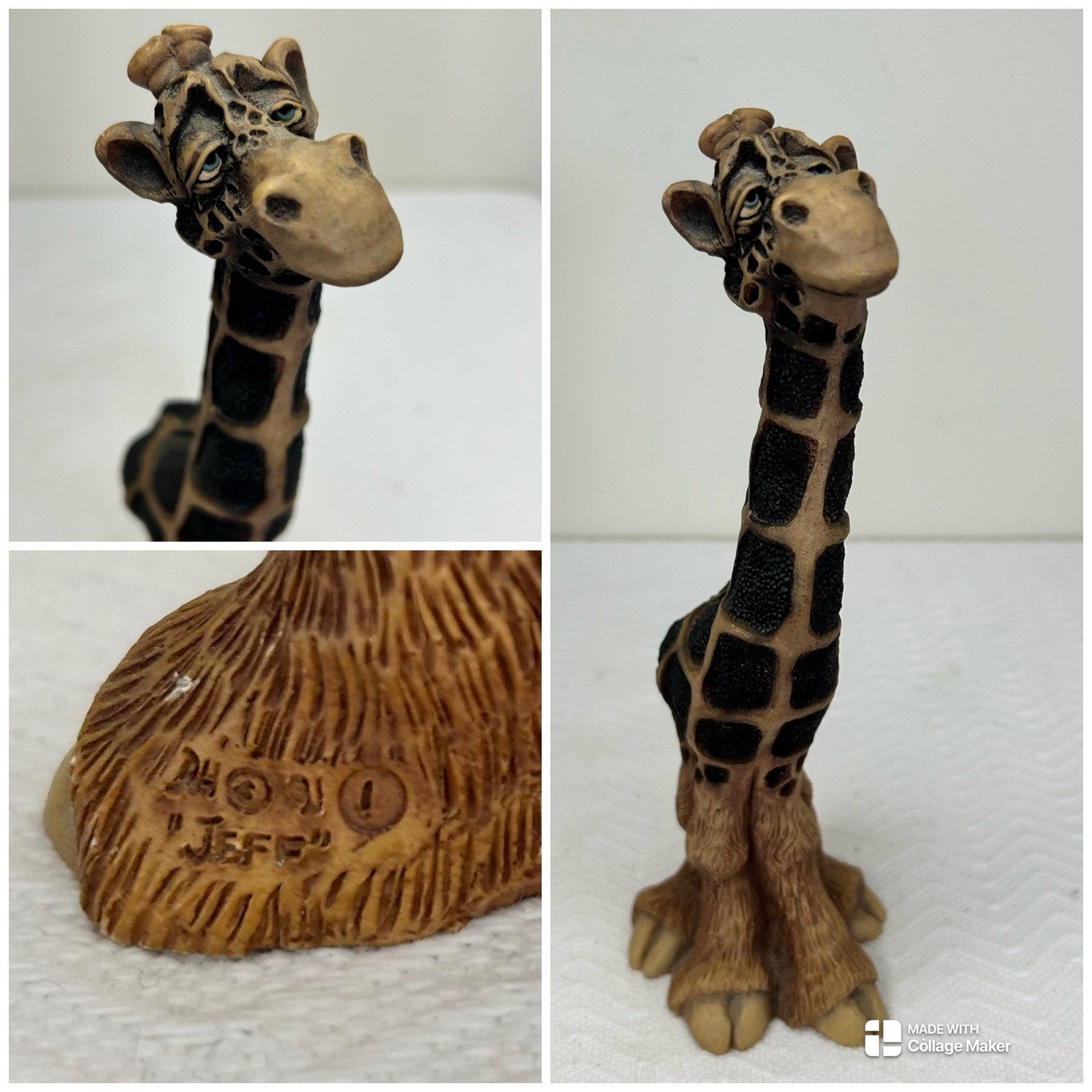 VTG Frumps Figurine Resin JEFF Anthropomorphic Whimsical Giraffe Kitsch 90s Sign
