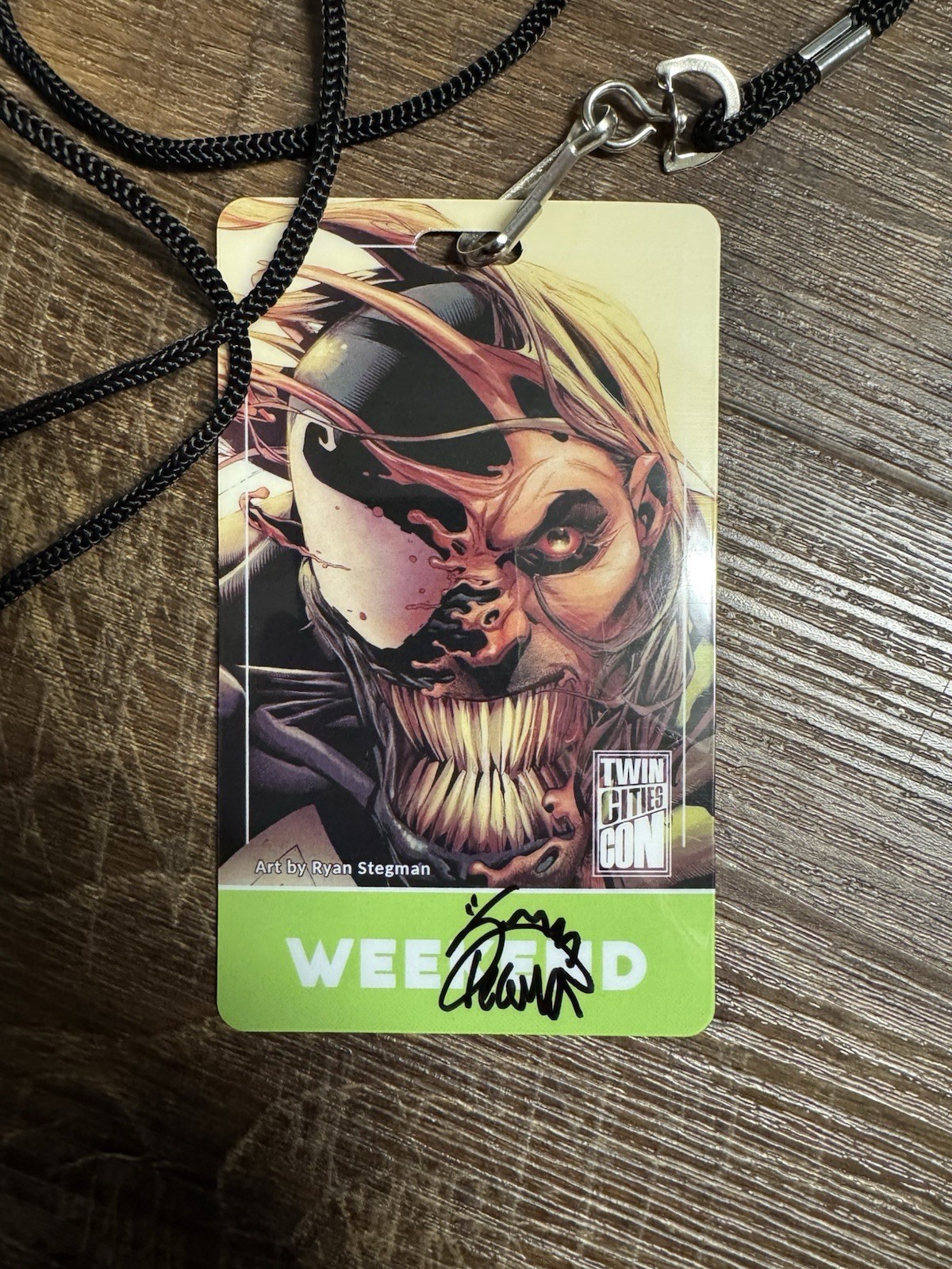 Twin Cities Con 2025 Weekend Badge Venom 7 signed by Ryan Stegman / Marvel