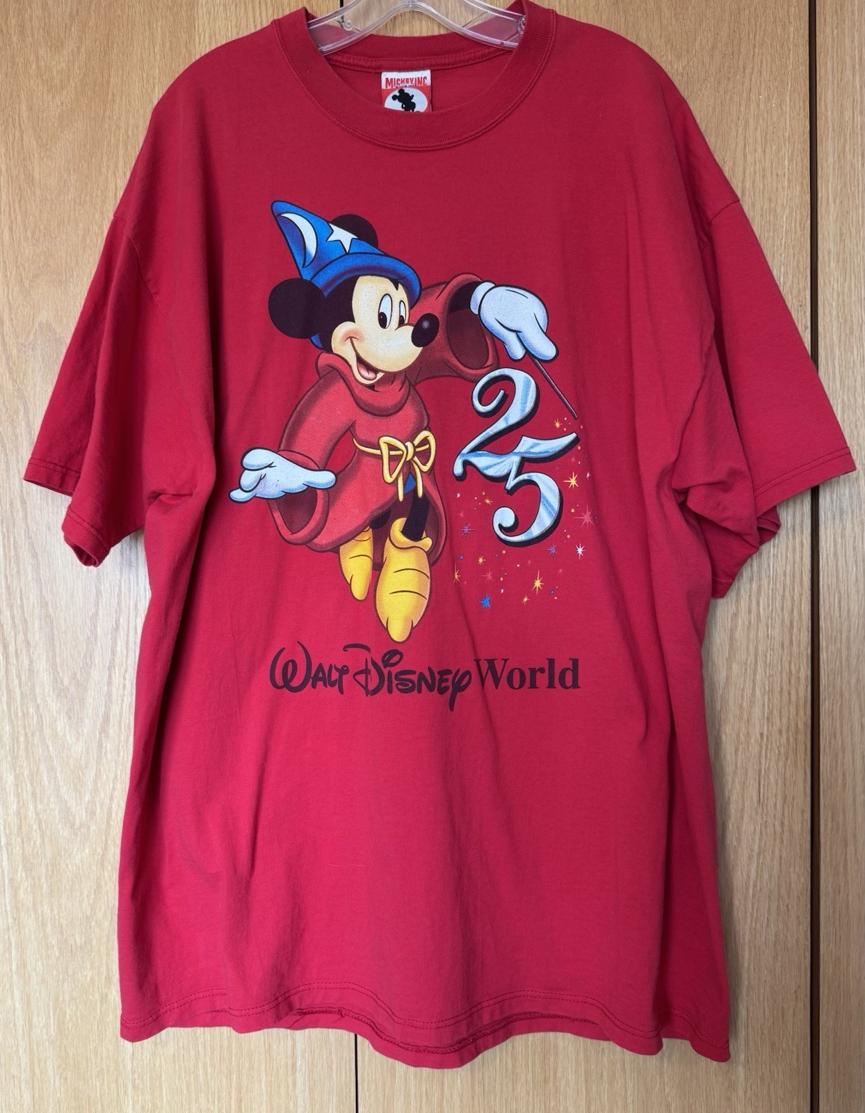 VTG 1996 Walt Disney World 25th Anniversary Fantasia Mickey Mouse T-Shirt 2XL