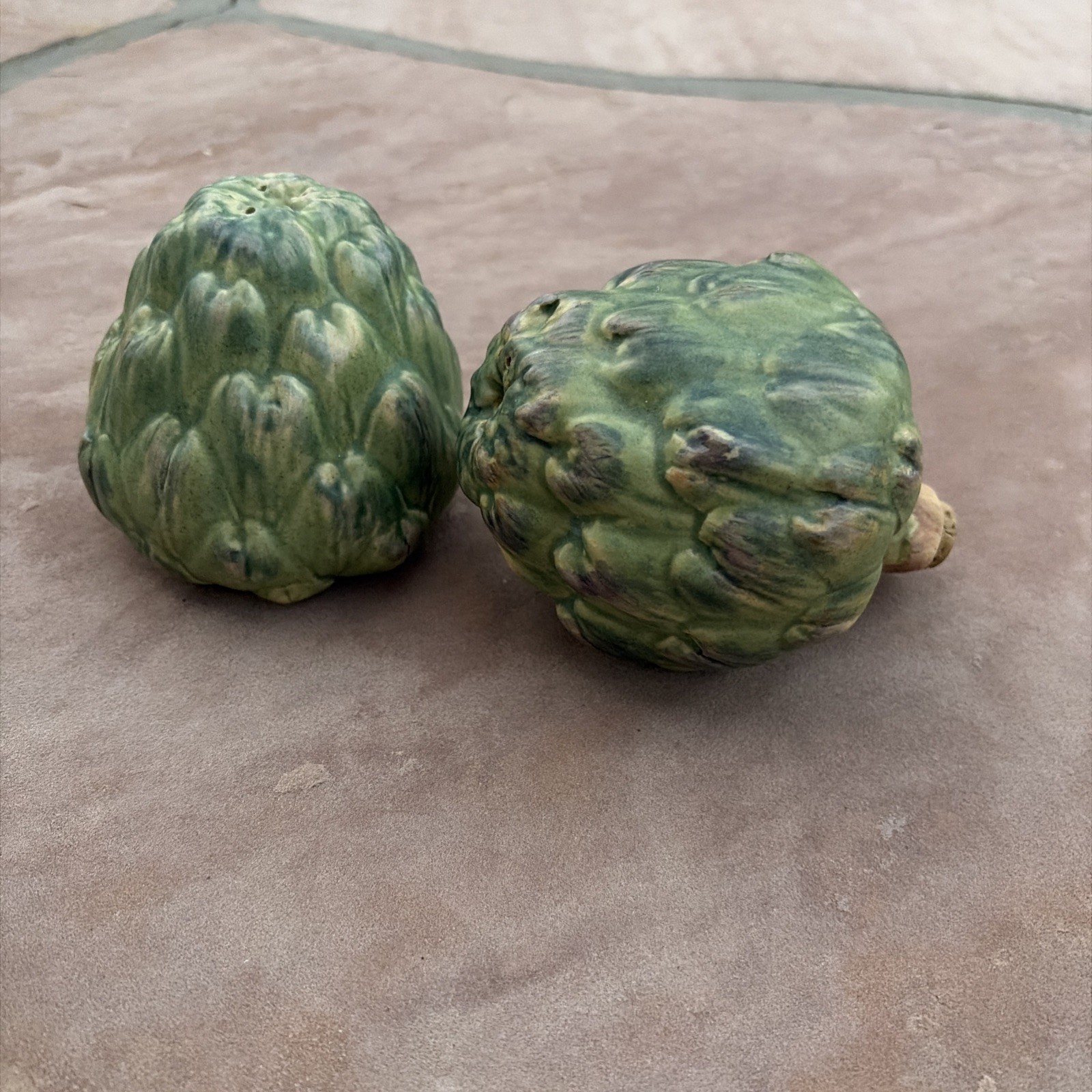 Vintage Patricia Garrett Great Impressions Artichoke Salt & Pepper Shakers Set
