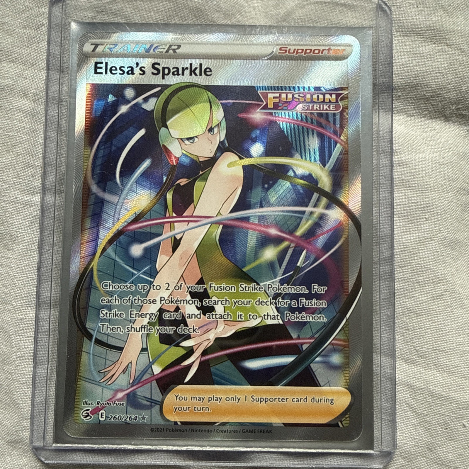 Elesa\'s Sparkle 260/264 Ultra Rare Fusion Strike Pokemon Holo NM