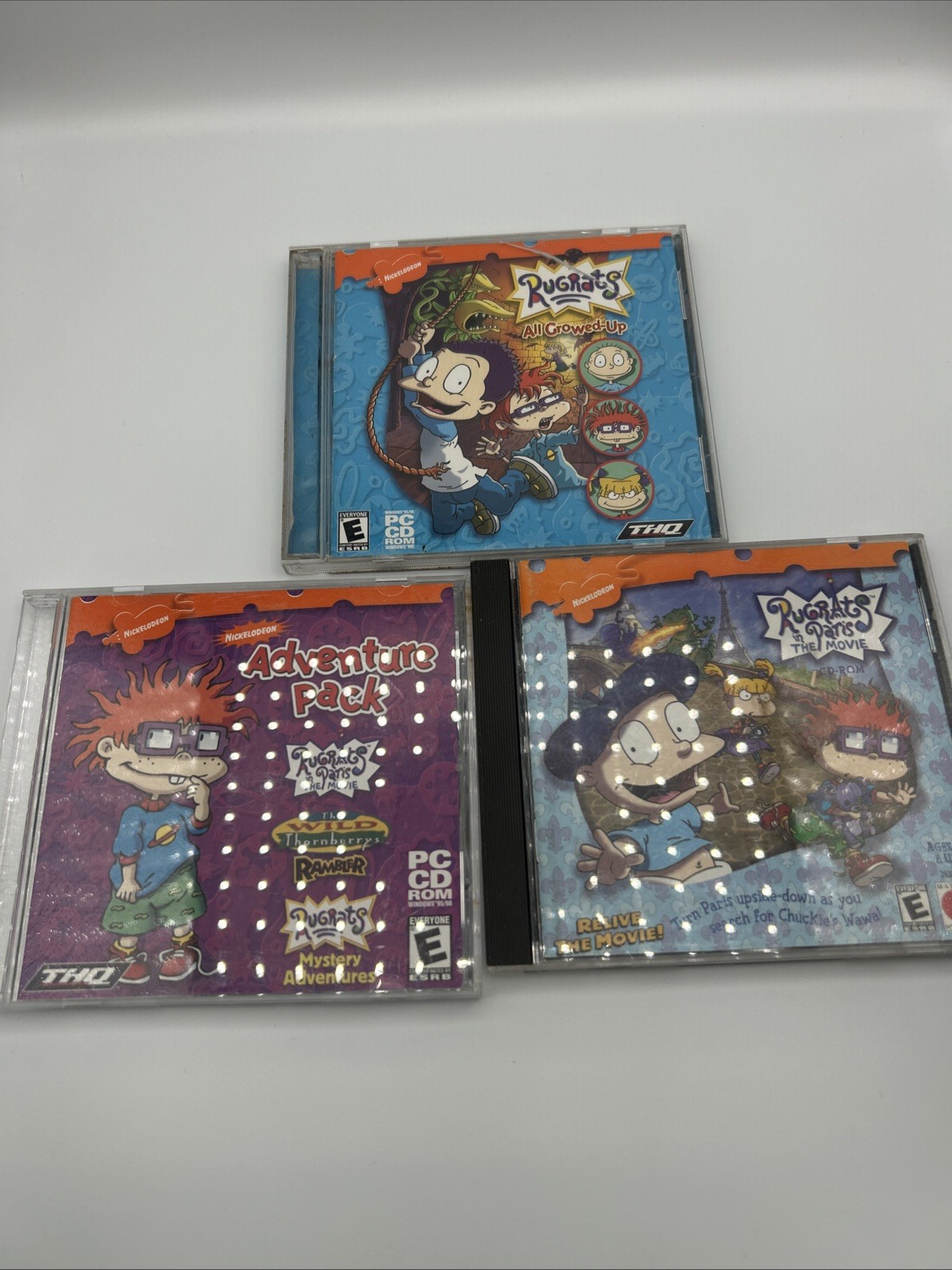 Rugrats Nickelodeon All Growed-up,Adventure Pack,in Paris PC CD ROM 3 Game Set