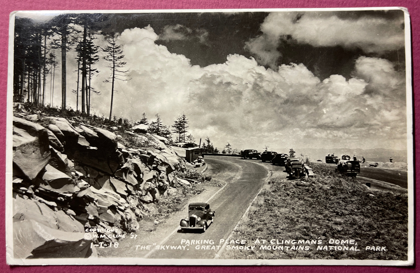 Clingman's Dome Skyway Great Smoky Mts NP Tennessee RPPC Seviervile TN 1938