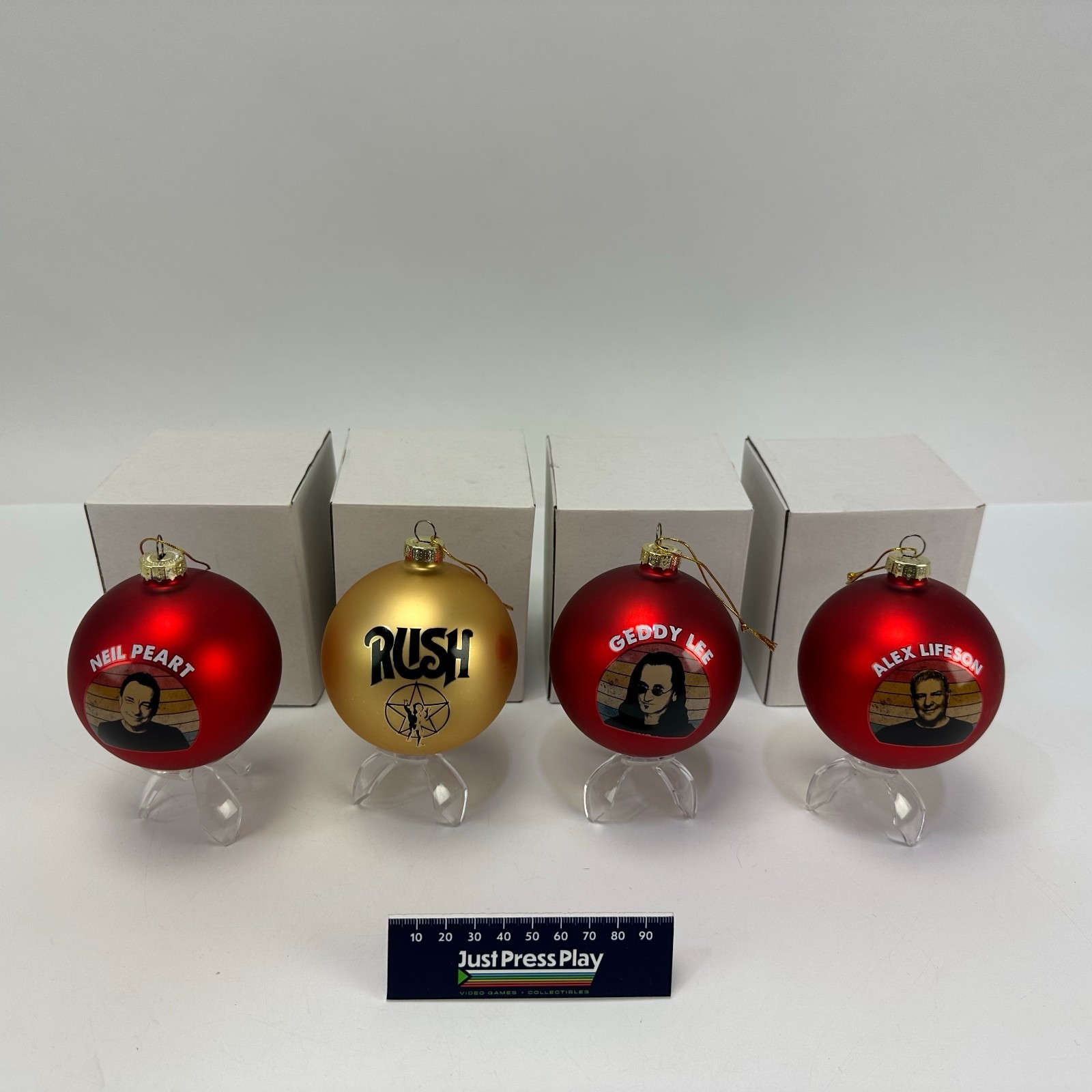 Lot of 4 Rush Band Christmas Tree Ornaments All 4 MIB Rare Baubles
